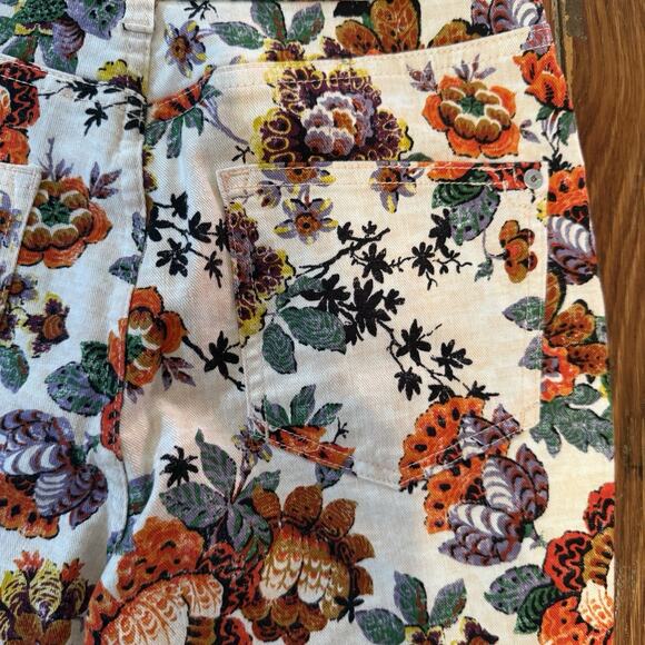 Anthropologie x Pilcro Floral Jeans The Cigarette Slim Straight Size 28 - Picture 5 of 11